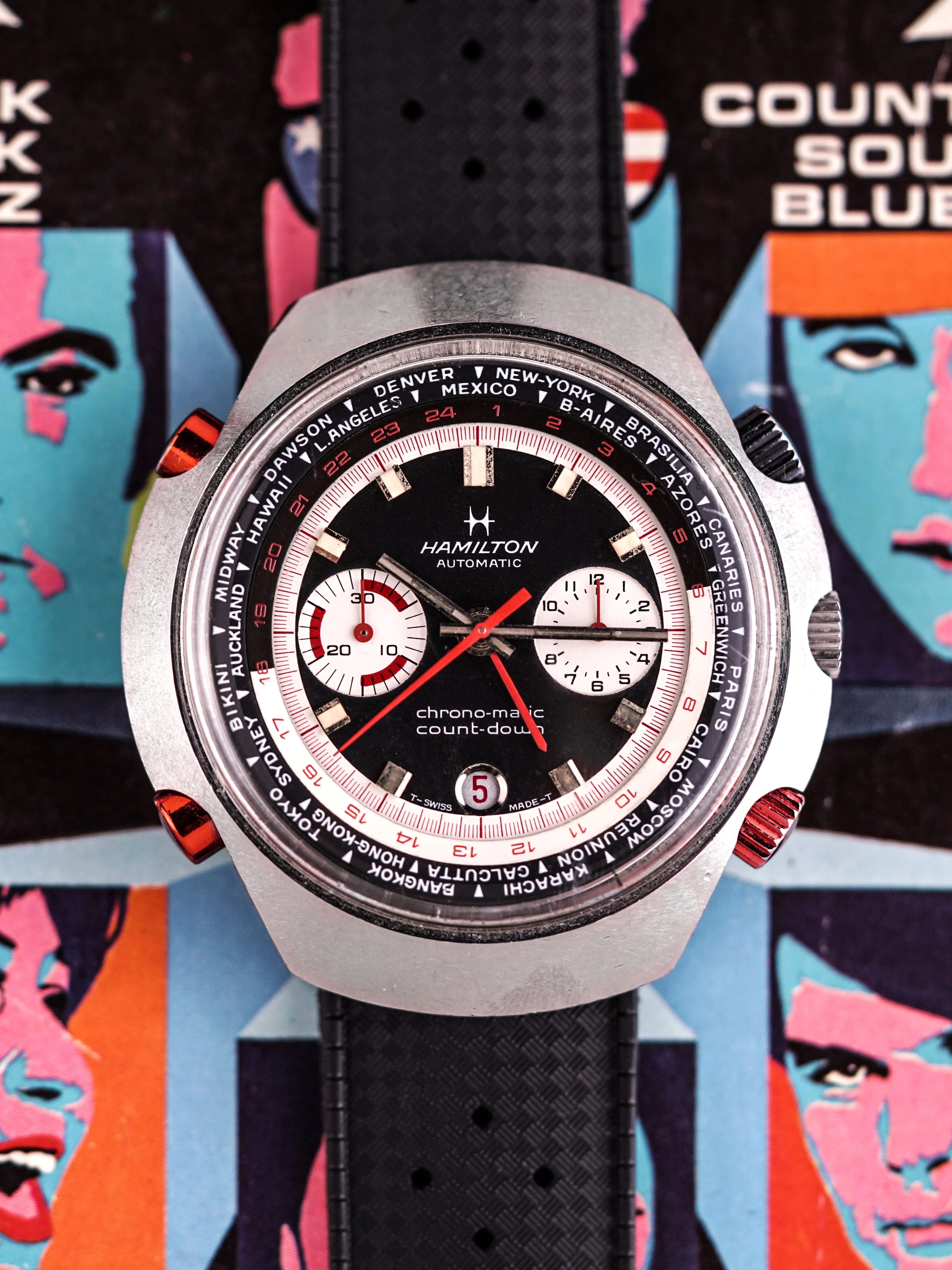 1970s Hamilton Count-Down GMT Chrono-Matic (Ref. 141001-3)