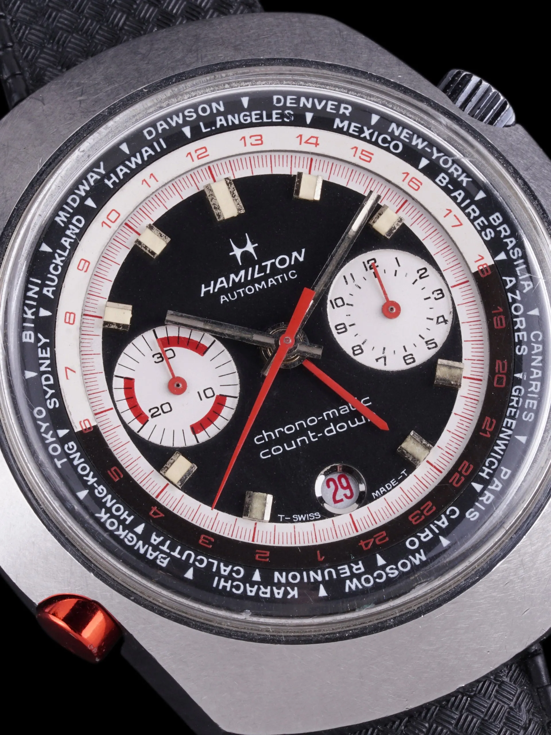 1970s Hamilton Count-Down GMT Chrono-Matic (Ref. 141001-3)