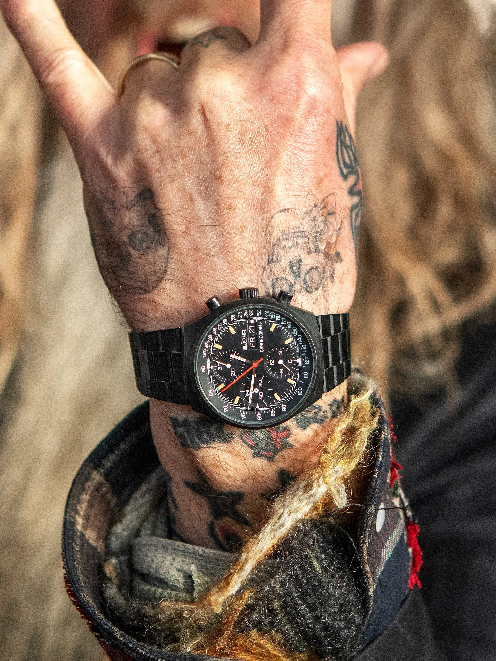1980s LeJour Chronograph (Ref. 7750) Original PVD "Top Gun"