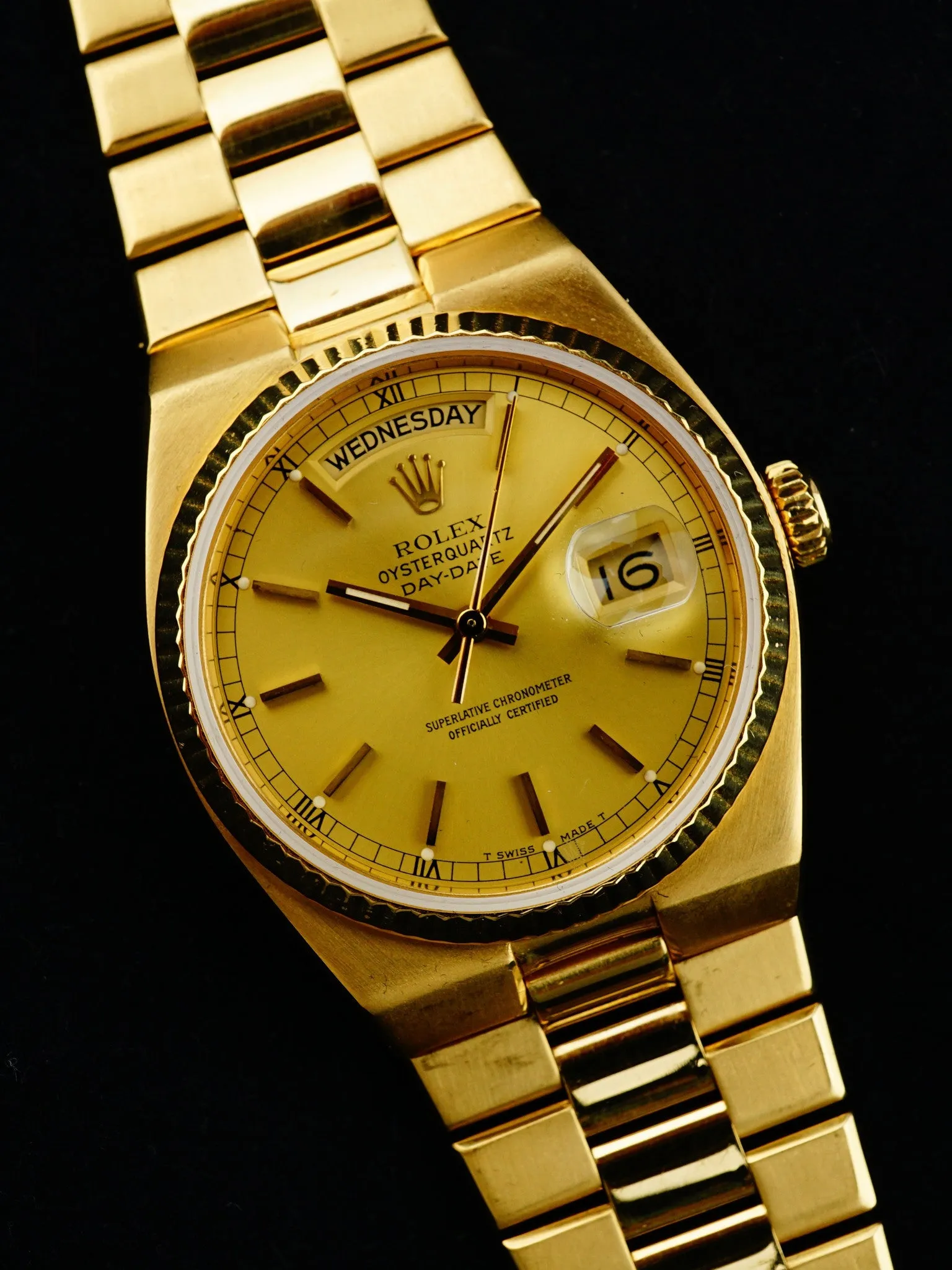 1982 Rolex Oyster Quartz Day-Date (Ref. 19018) Champagne Dial