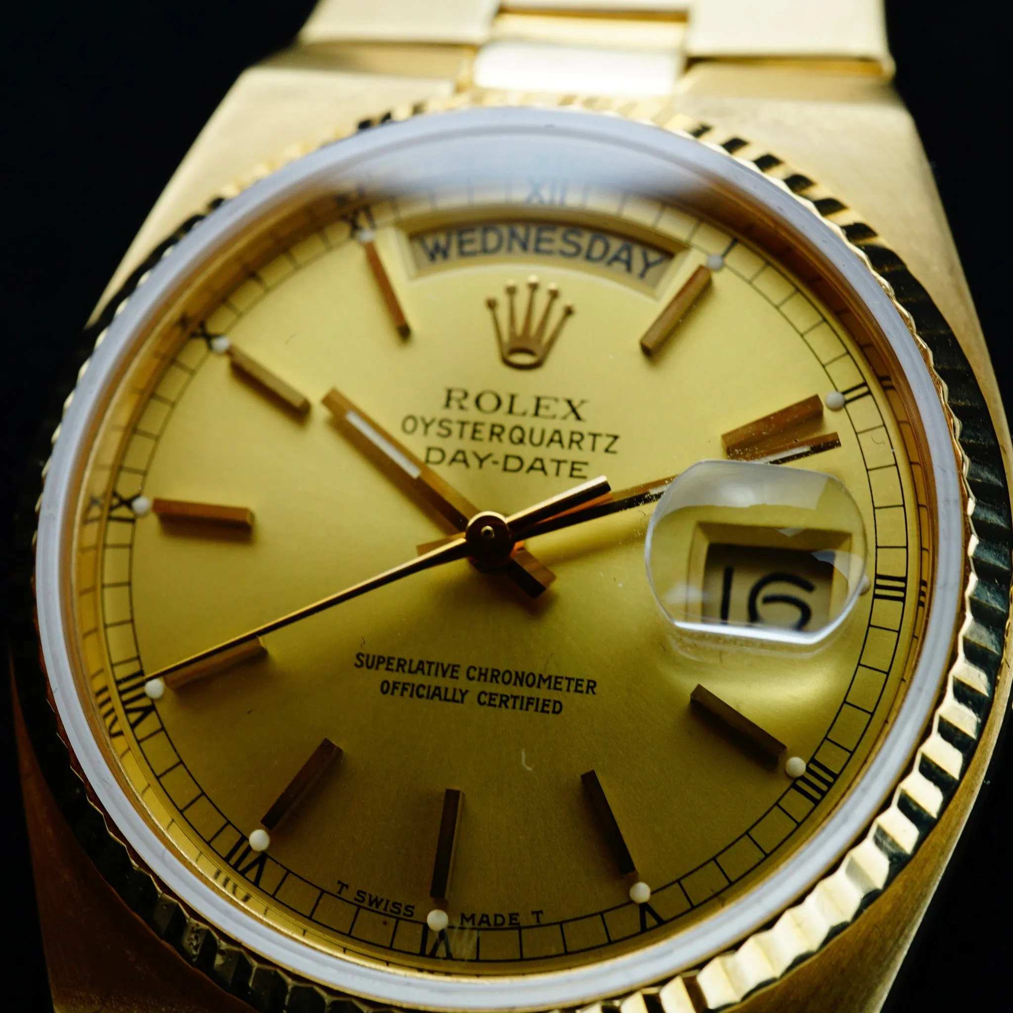 1982 Rolex Oyster Quartz Day-Date (Ref. 19018) Champagne Dial