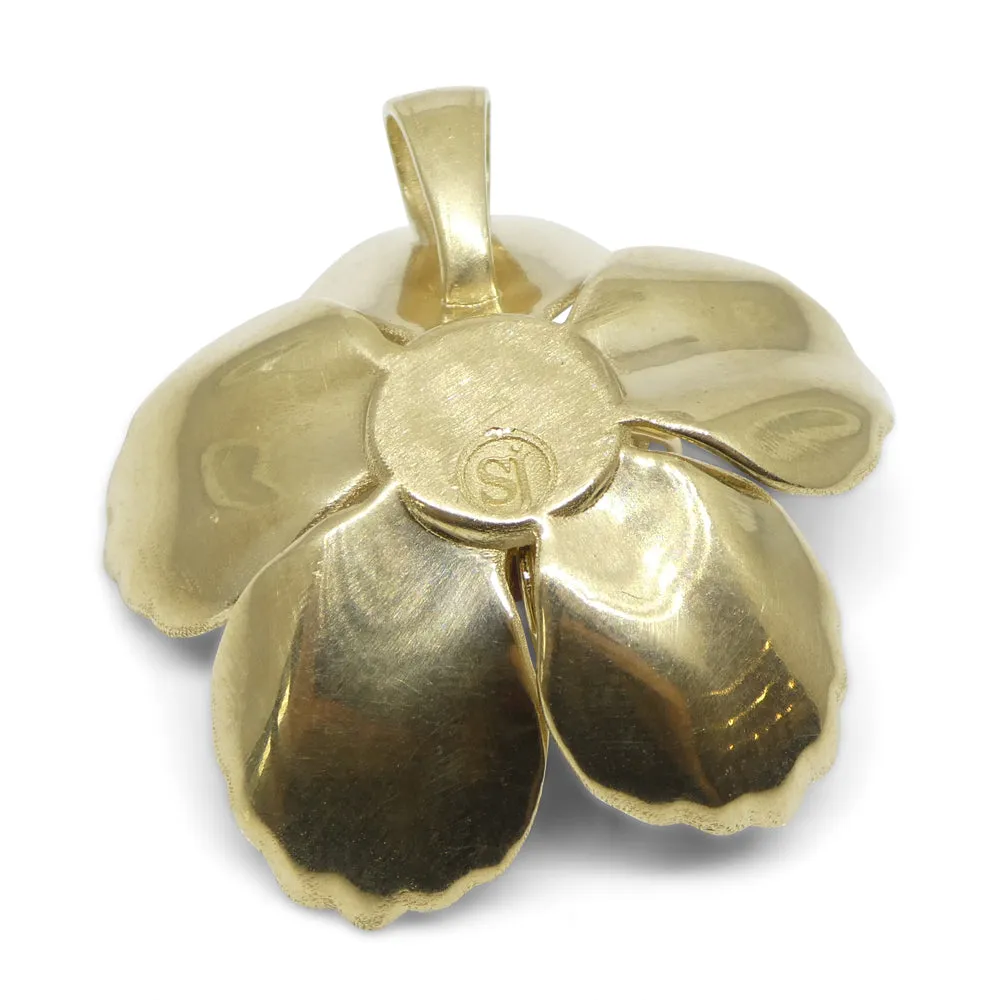 2.01ct Cushion Purple Garnet Pendant set in 14k Yellow Gold, designed by Michael Starnino