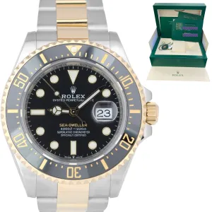 2020 NEW CARD Rolex Sea-Dweller 43mm Two-Tone Yellow Gold Black Watch 126603