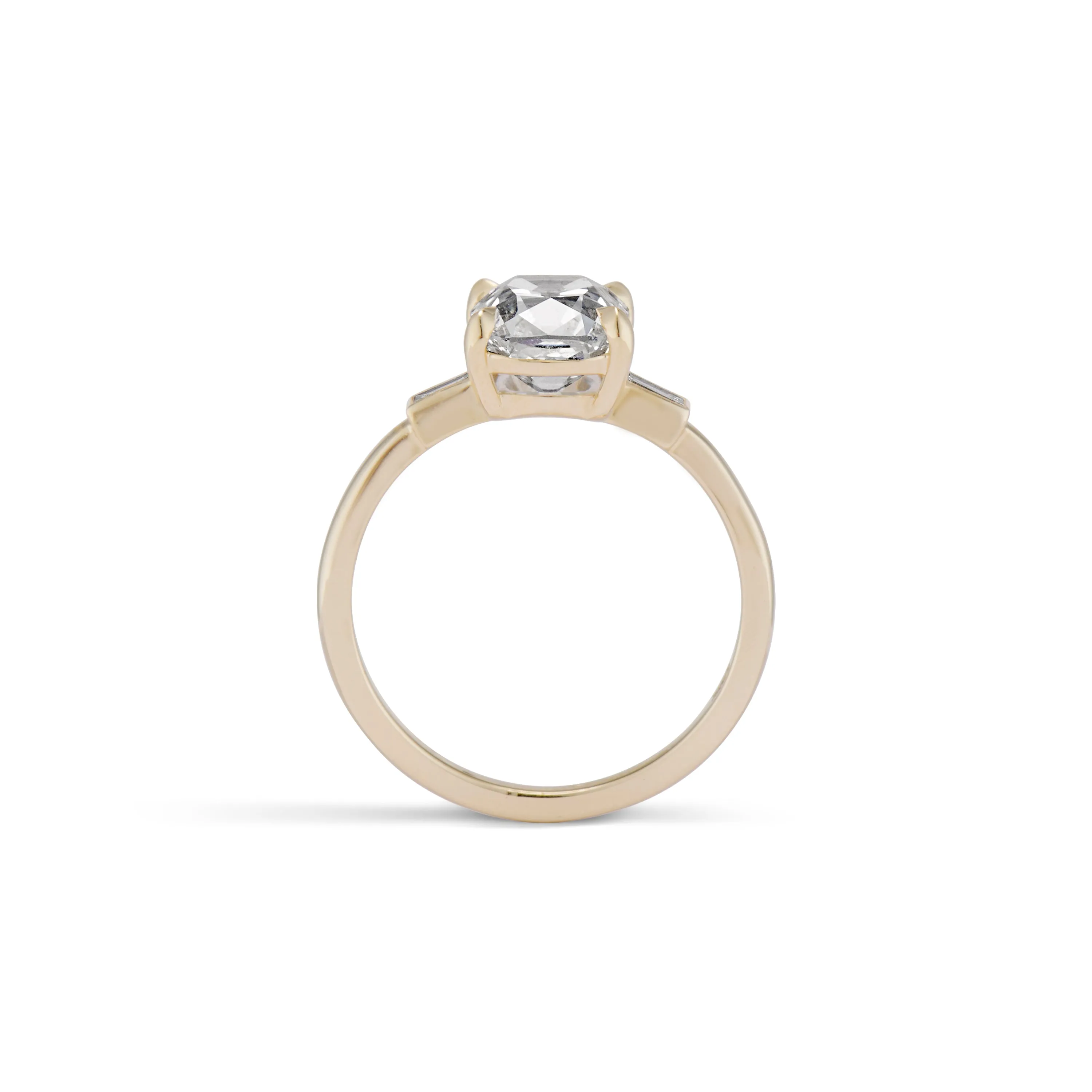2.10 Carat Old Mine Cut Lynn Engagement Ring