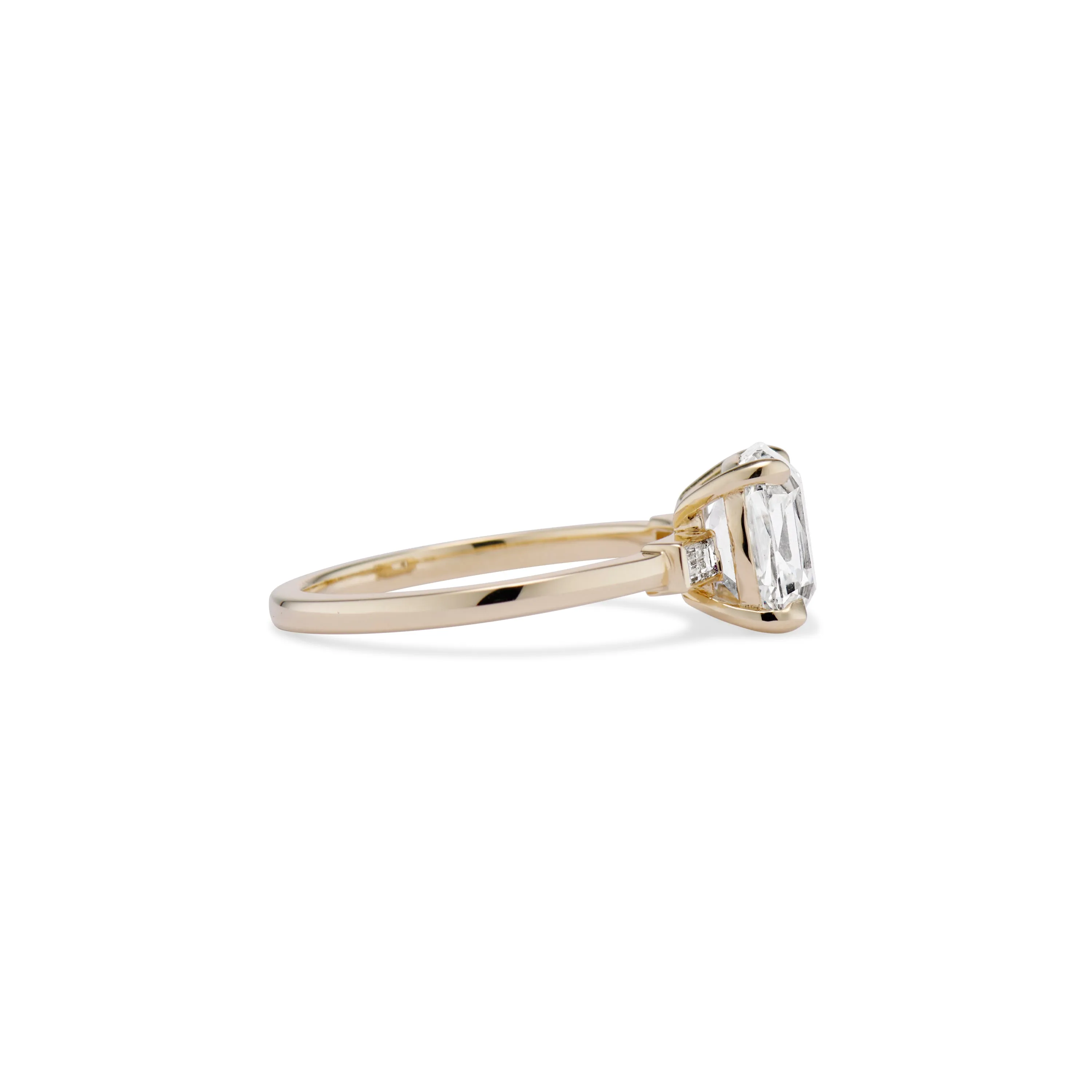 2.10 Carat Old Mine Cut Lynn Engagement Ring