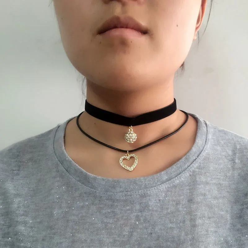 3 Style Trendy Black Lace Choker Collier Ethnique Women Accessories Gothic Net Crystal Crown Choker Necklace Collar Jewelry