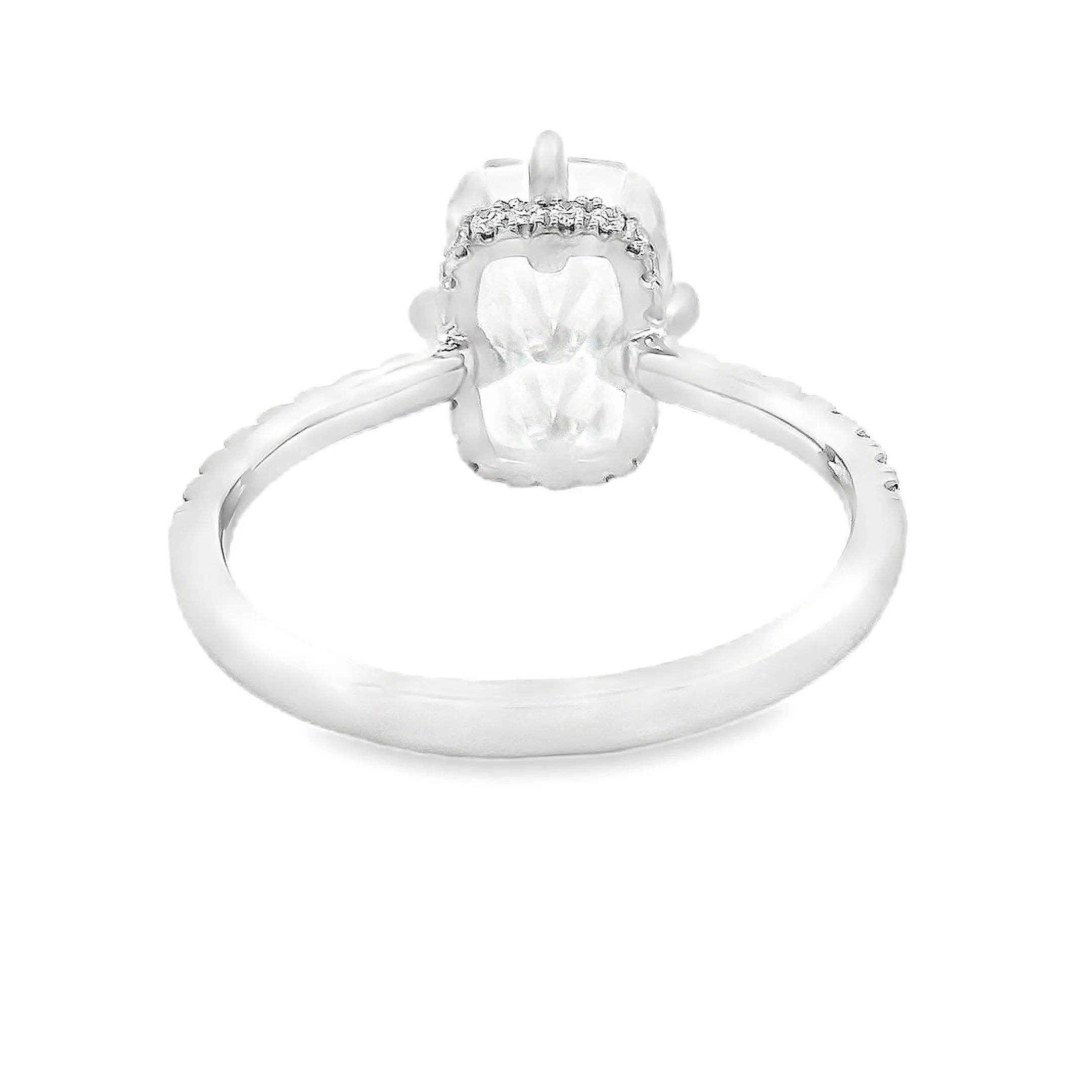 3.02ct Platinum Cushion Cut Lab Grown Diamond Engagement Ring