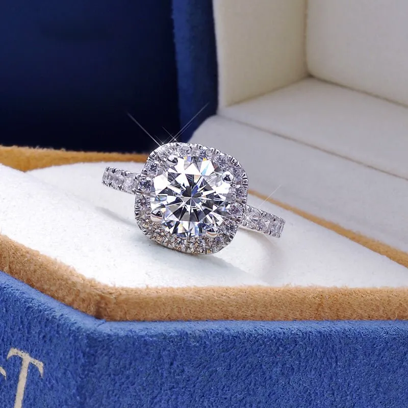 3CT Diamond Engagement Ring Moissanite For Women Jewelry