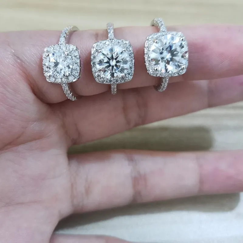 3CT Diamond Engagement Ring Moissanite For Women Jewelry