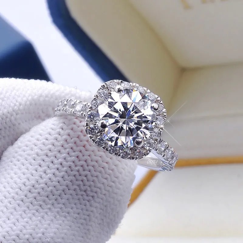 3CT Diamond Engagement Ring Moissanite For Women Jewelry