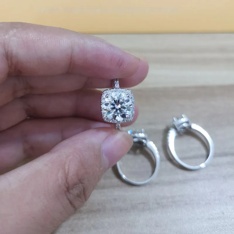 3CT Diamond Engagement Ring Moissanite For Women Jewelry