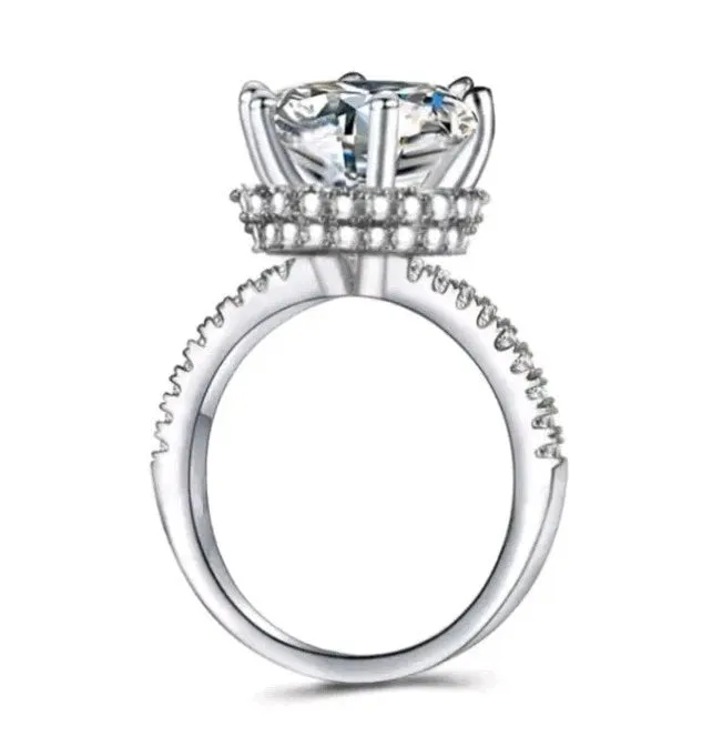 3Ct Simulated Moissanite Engagement Ring