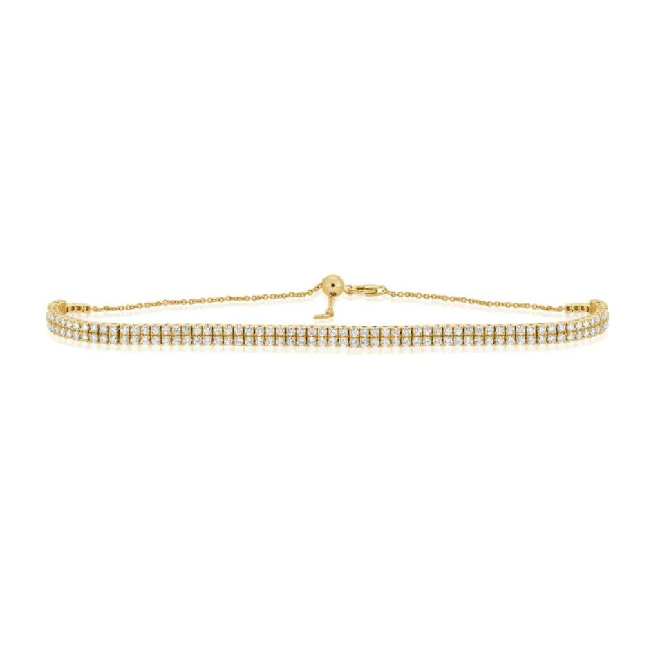 5.72ct Double Tennis Bolo Adjustable Choker