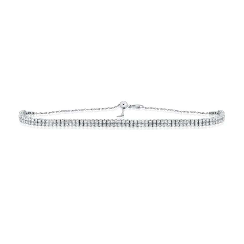 5.72ct Double Tennis Bolo Adjustable Choker