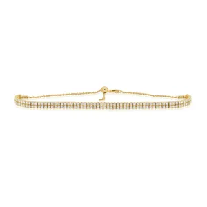 5.72ct Double Tennis Bolo Adjustable Choker