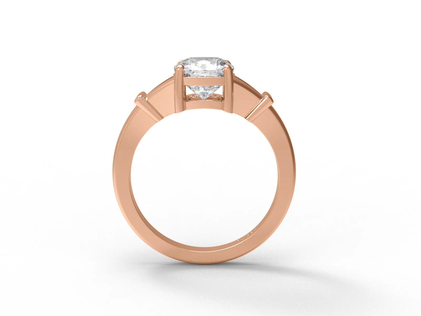 925 Sterling Silver Cushion Shape Moissanite Solitaire Split Shank Women Ring