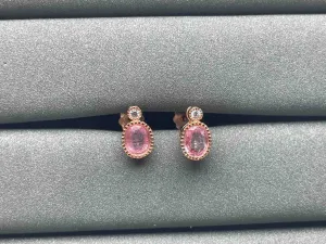 A1085 Pink Sapphire Earrings