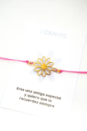 Amiga Flower Thread Bracelet