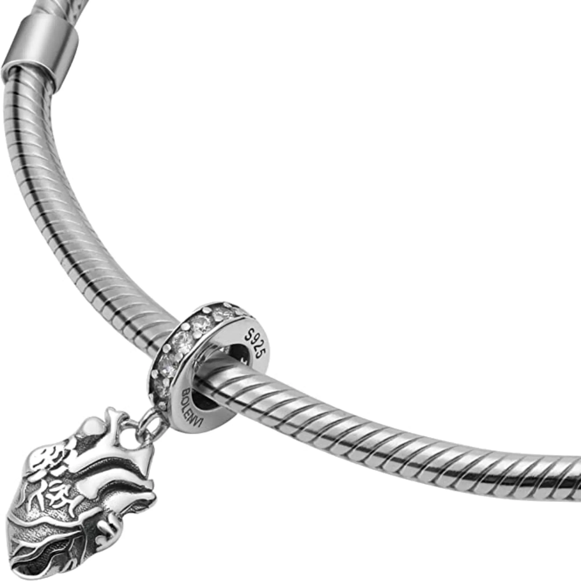Anatomical Heart Organ Dangle Pendant Charm
