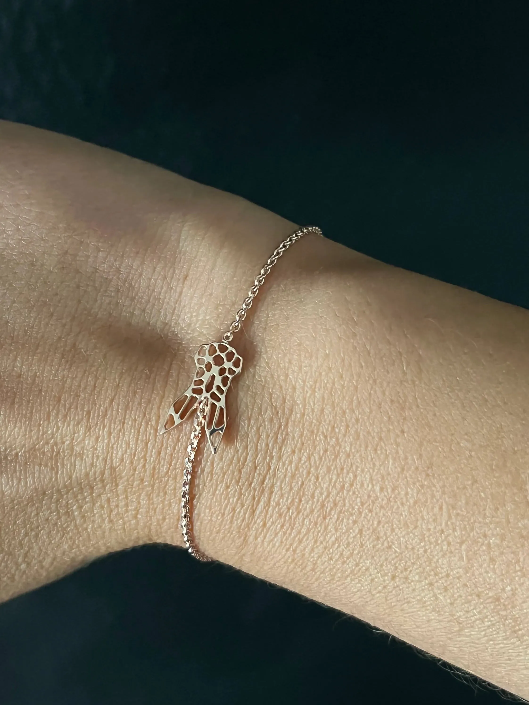 Animal Charm Bracelets: Bulldog, Bunny, Mouse, Unicorn / Silver and/or 18k Rose Gold Plated / Filigree Collection - Stackable!