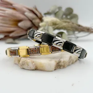 Animal Print 9mm Italian Charm Bracelet