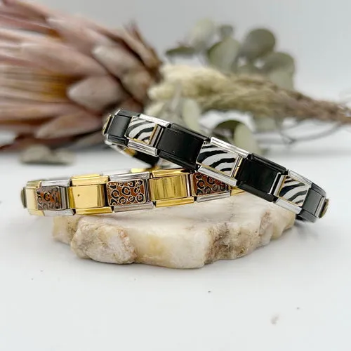 Animal Print 9mm Italian Charm Bracelet