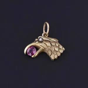 Antique Eagle Charm of 14k Gold