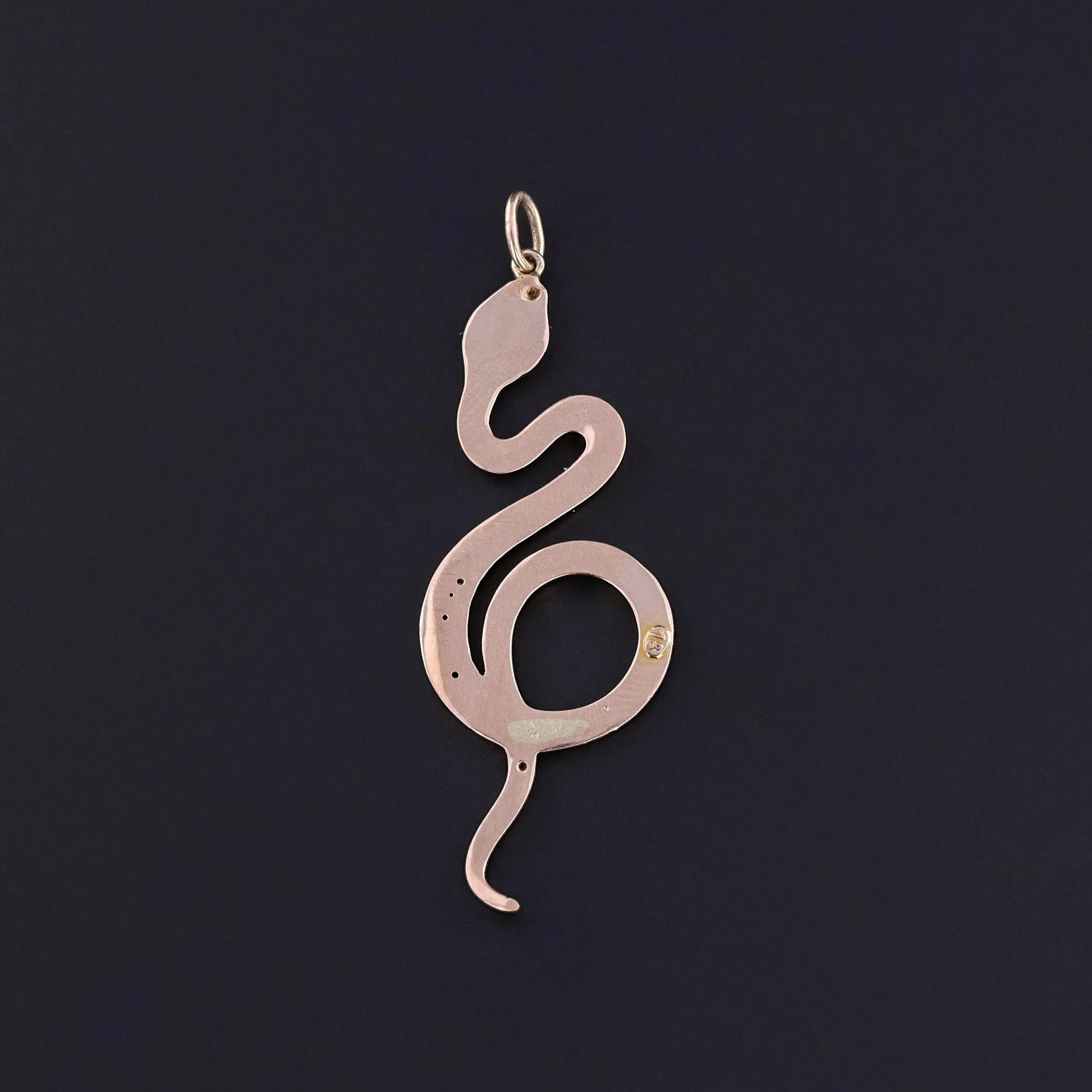 Antique Snake Pendant of 18k Gold