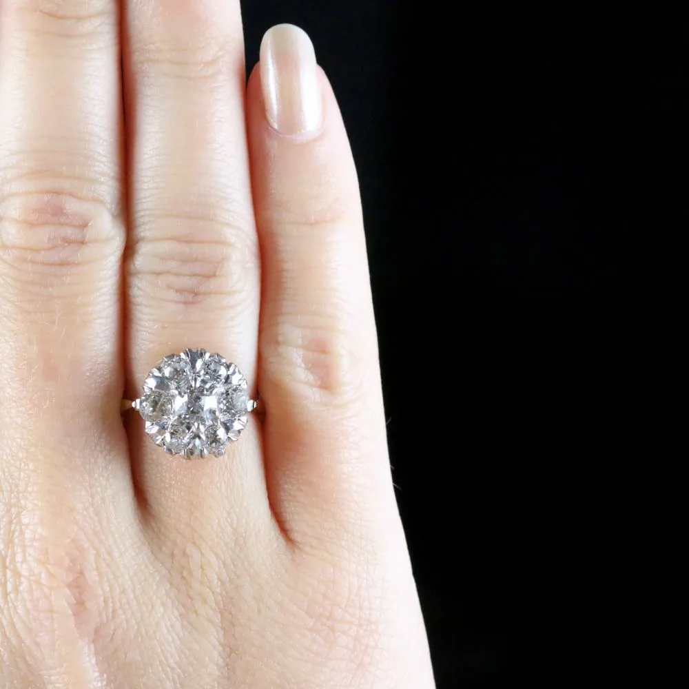 Antique Edwardian Diamond Cluster Ring 1.75Ct Of Diamonds Circa 1915