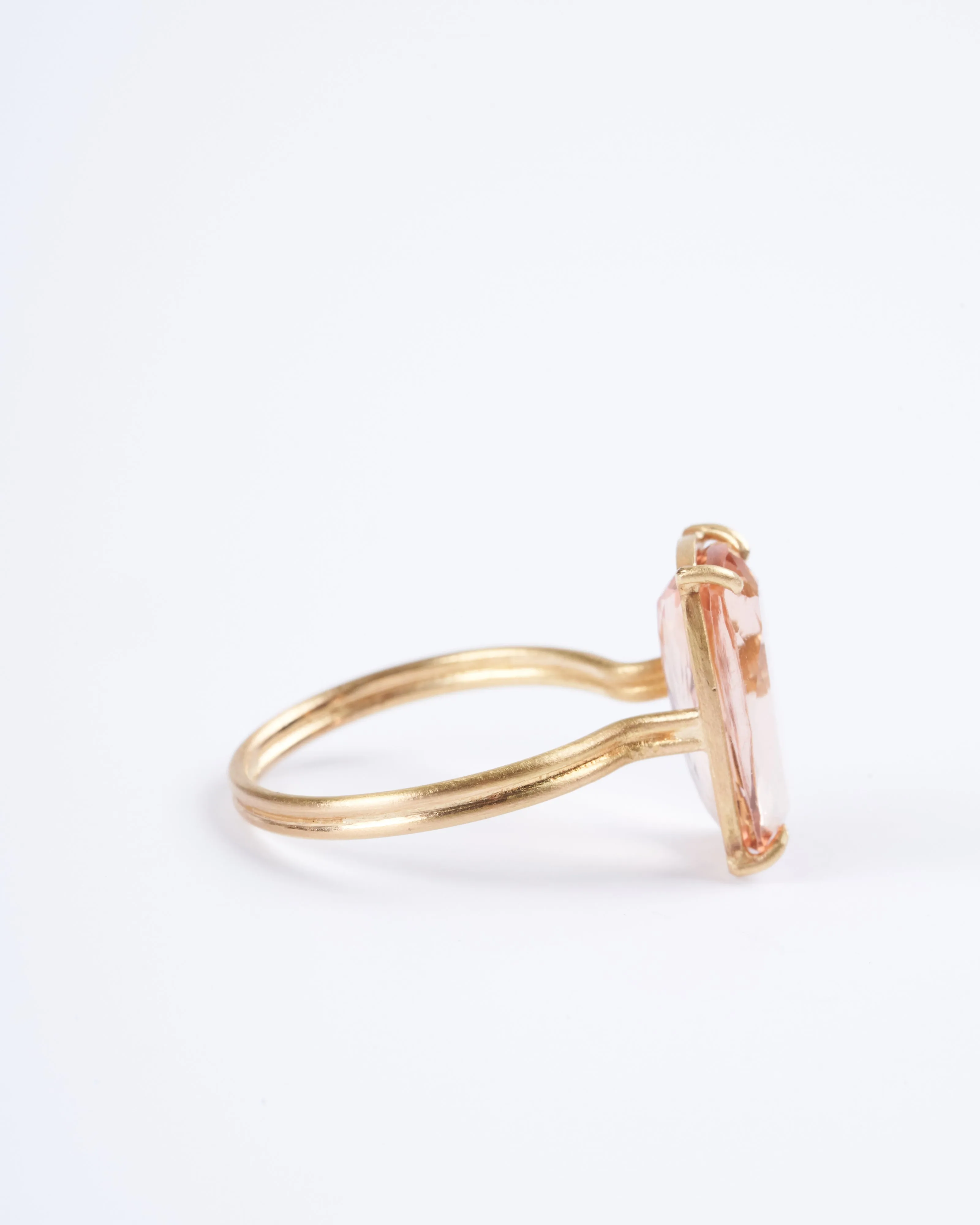 apricot tourmaline ring