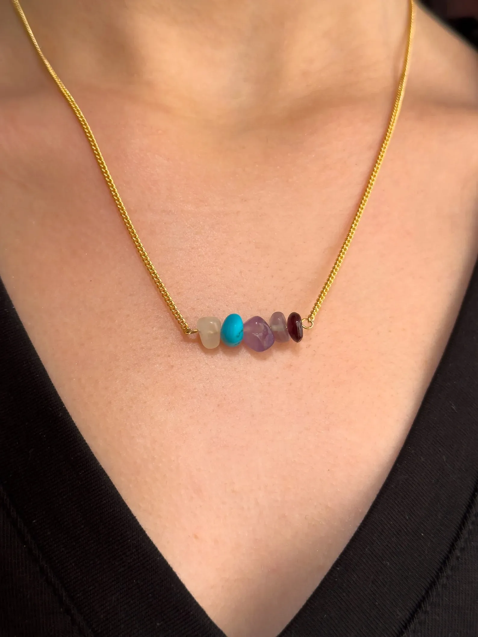 Aquarius Zodiac Bar Necklace