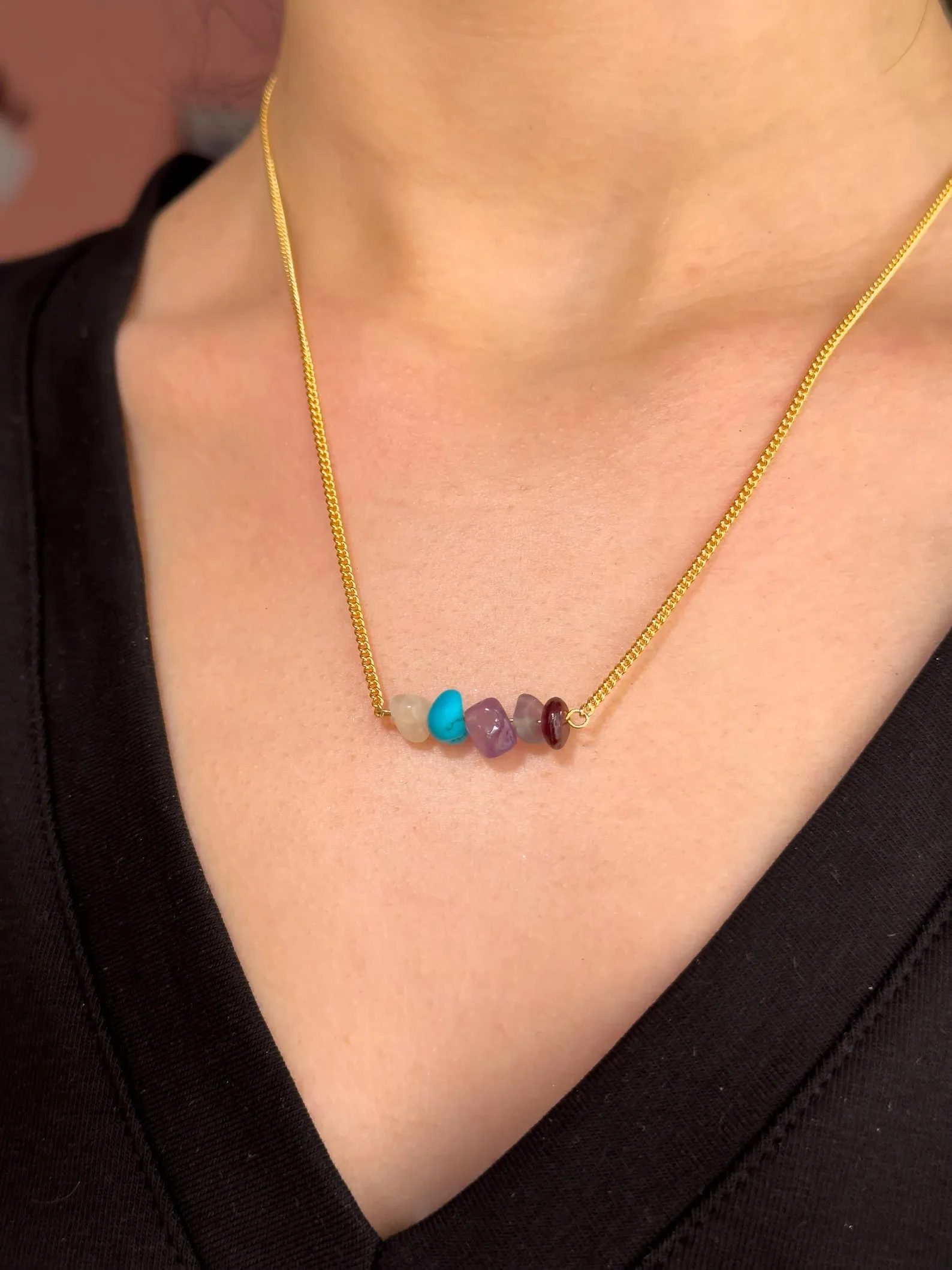 Aquarius Zodiac Bar Necklace