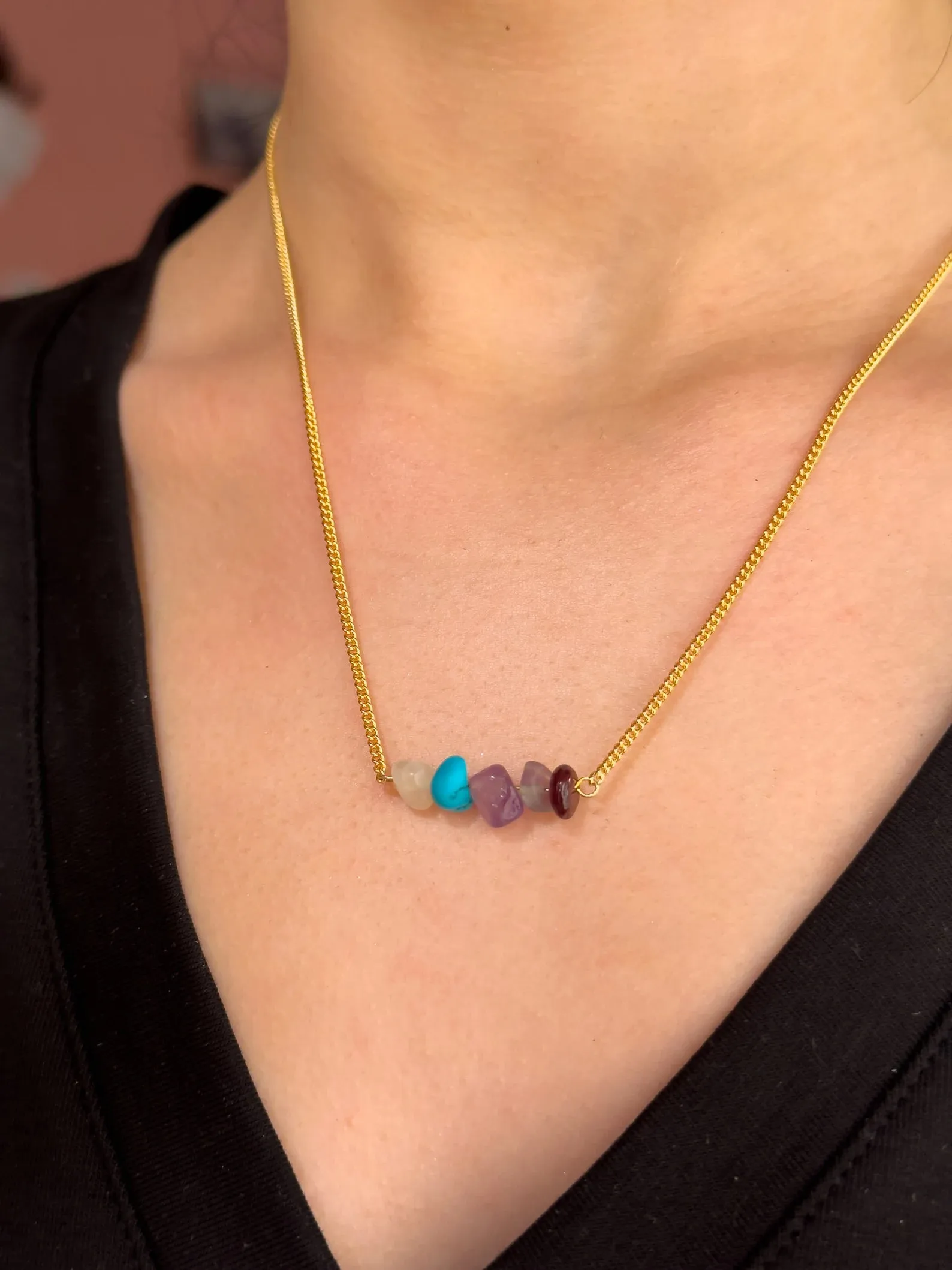 Aquarius Zodiac Bar Necklace