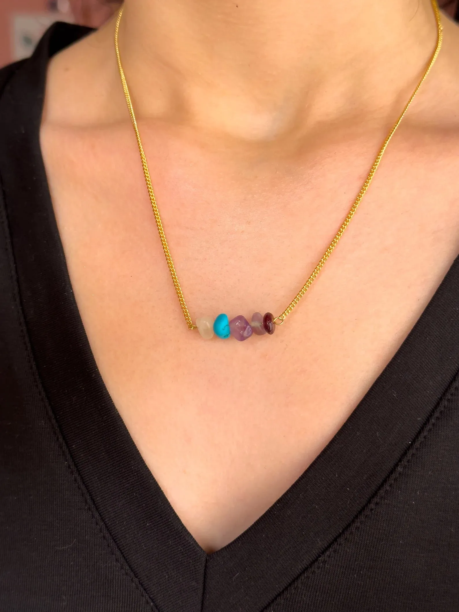 Aquarius Zodiac Bar Necklace