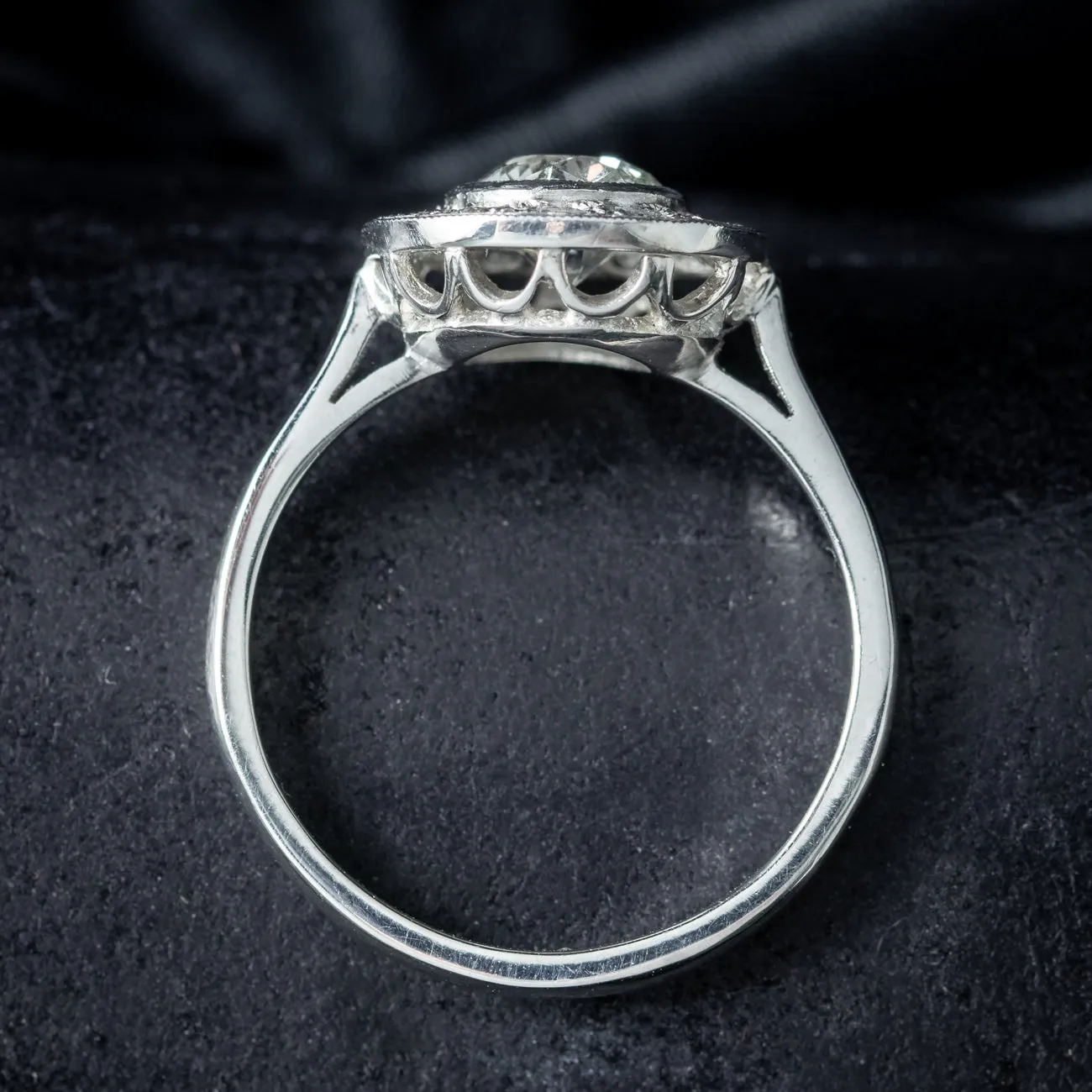 Art Deco Diamond Cluster Ring 1.5ct Total