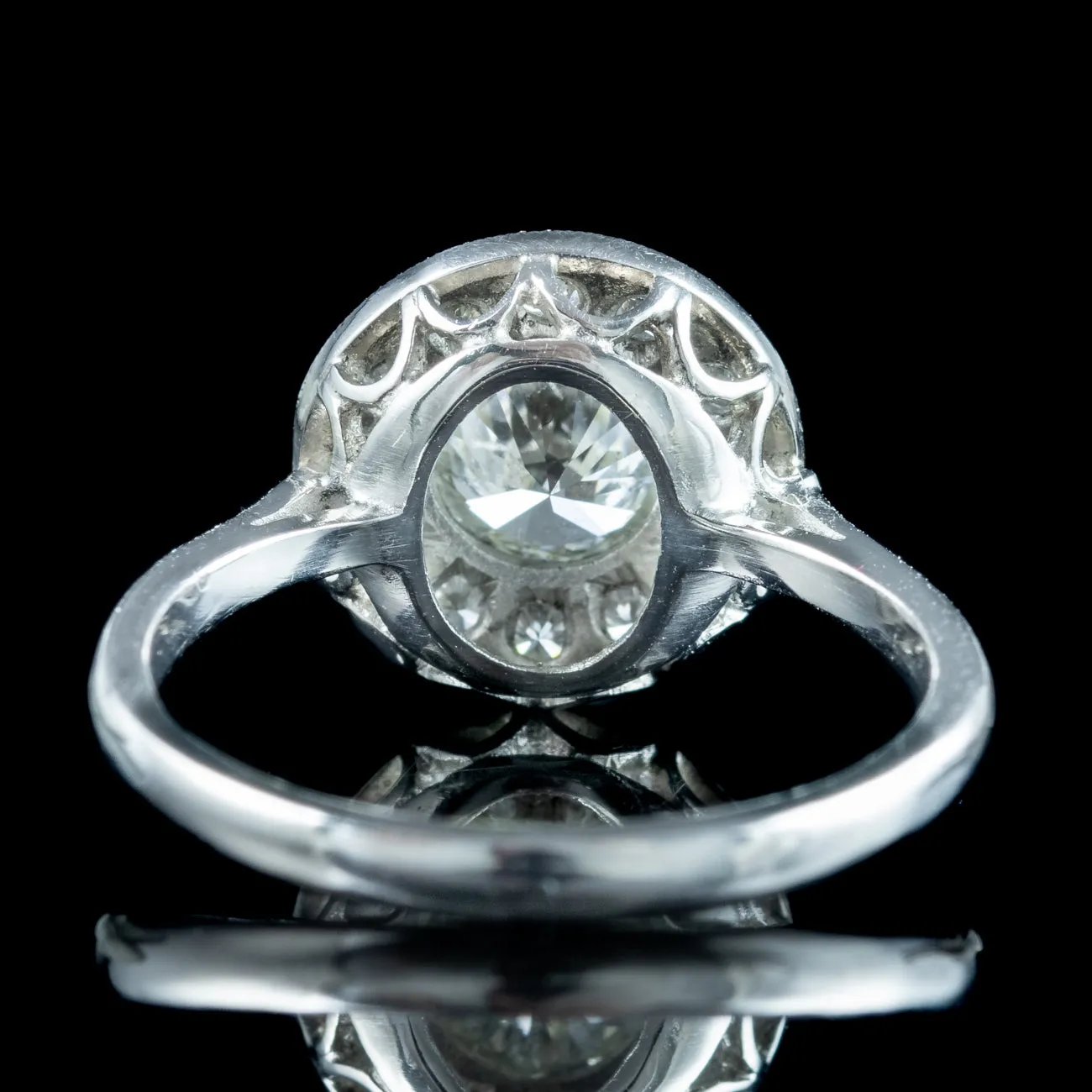 Art Deco Diamond Cluster Ring 1.5ct Total
