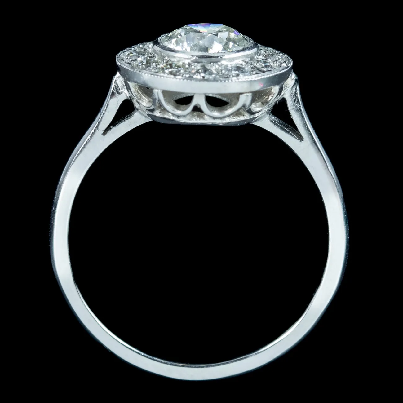 Art Deco Diamond Cluster Ring 1.5ct Total