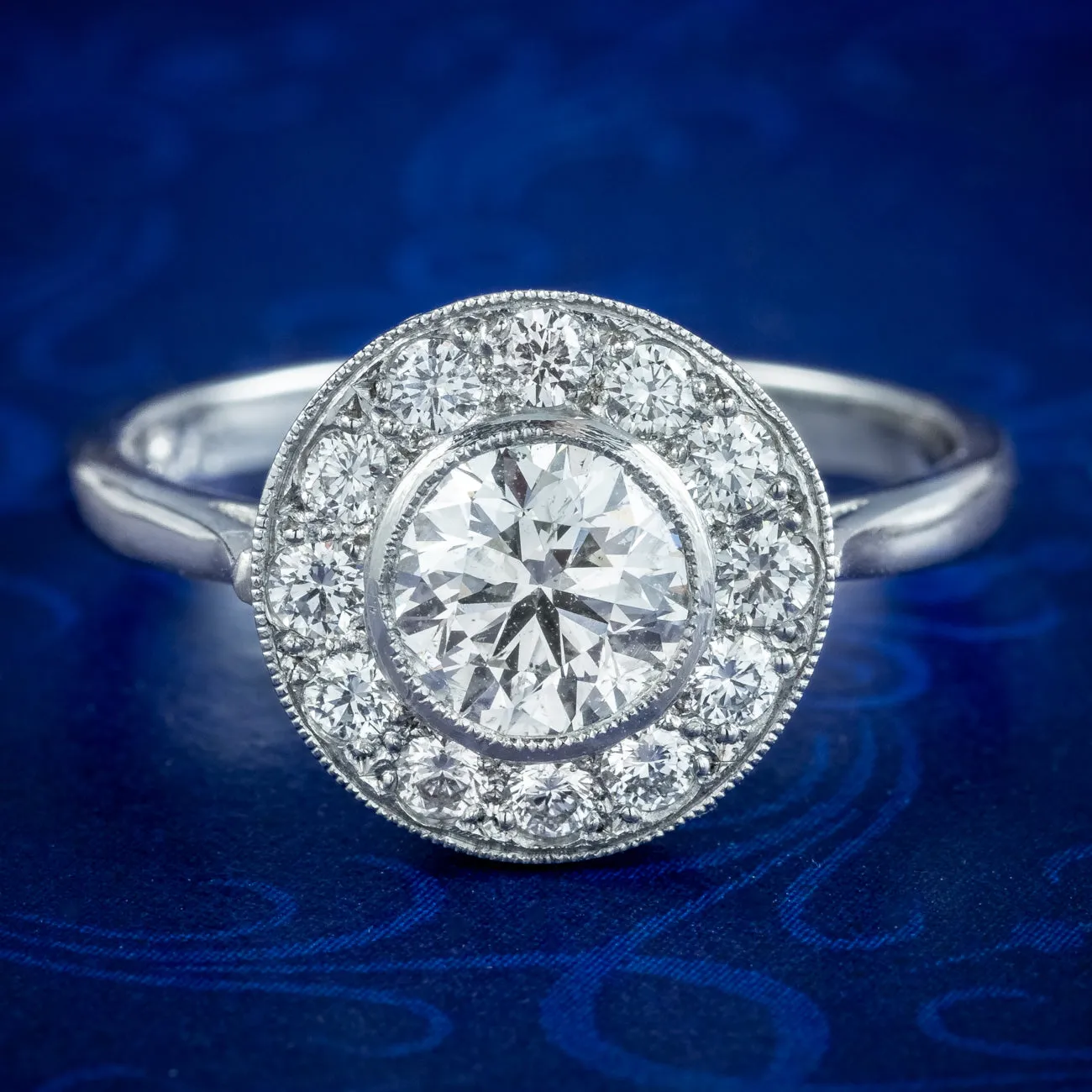 Art Deco Diamond Cluster Ring 1.5ct Total