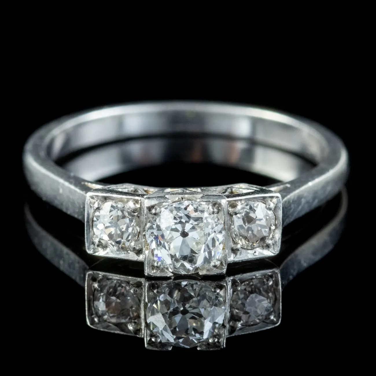 Art Deco Diamond Trilogy Ring 0.75ct Of Diamond Circa 1920