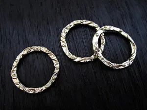 Artisan Gold Bronze Jewelry Link and Connector (one link)(N)