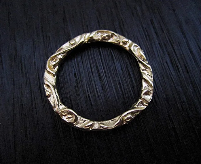Artisan Gold Bronze Jewelry Link and Connector (one link)(N)