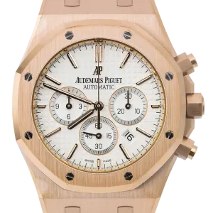 Audemars Piguet Royal Oak Chronograph Rose Gold Leather Strap 26320OR.OO.D088CR.01