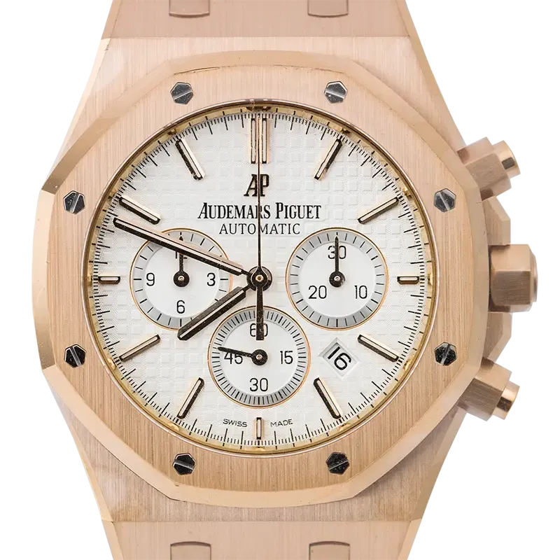 Audemars Piguet Royal Oak Chronograph Rose Gold Leather Strap 26320OR.OO.D088CR.01