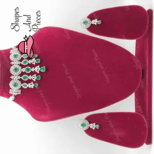 Ayam Green Choker Set