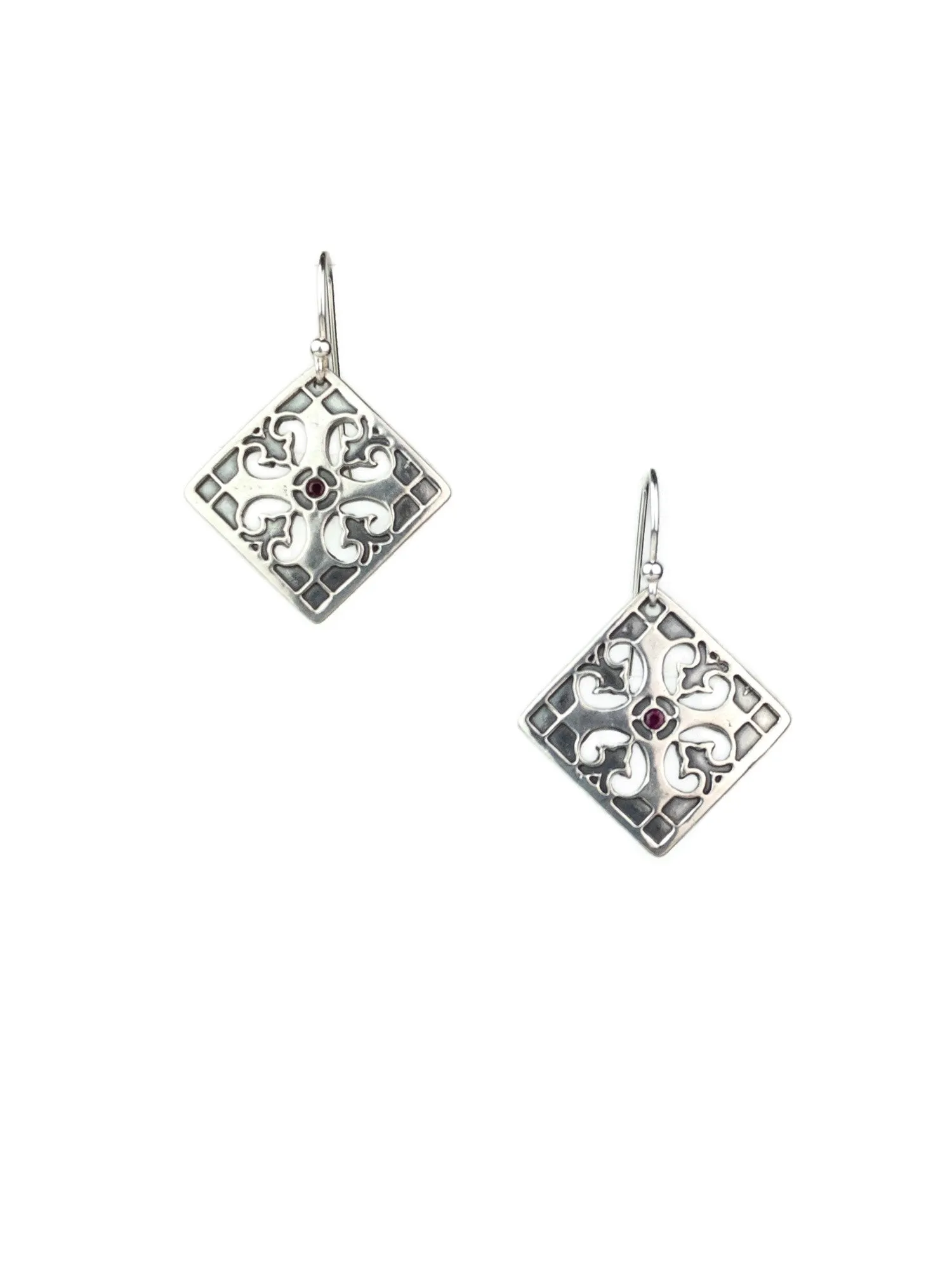 Balance w/ Ruby Silver Earring