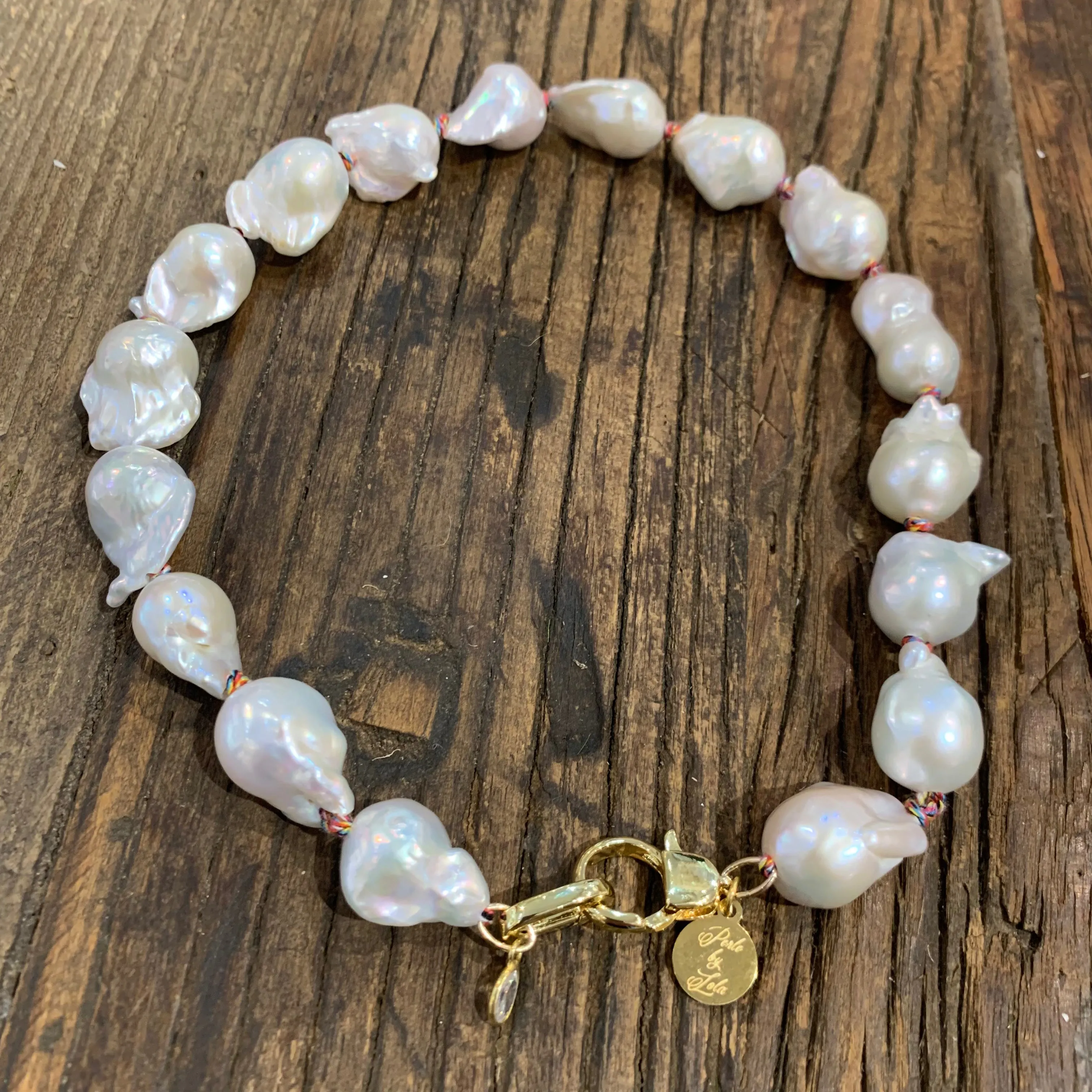 Baroque Pearls on Colorful Thread Choker | 15.5"