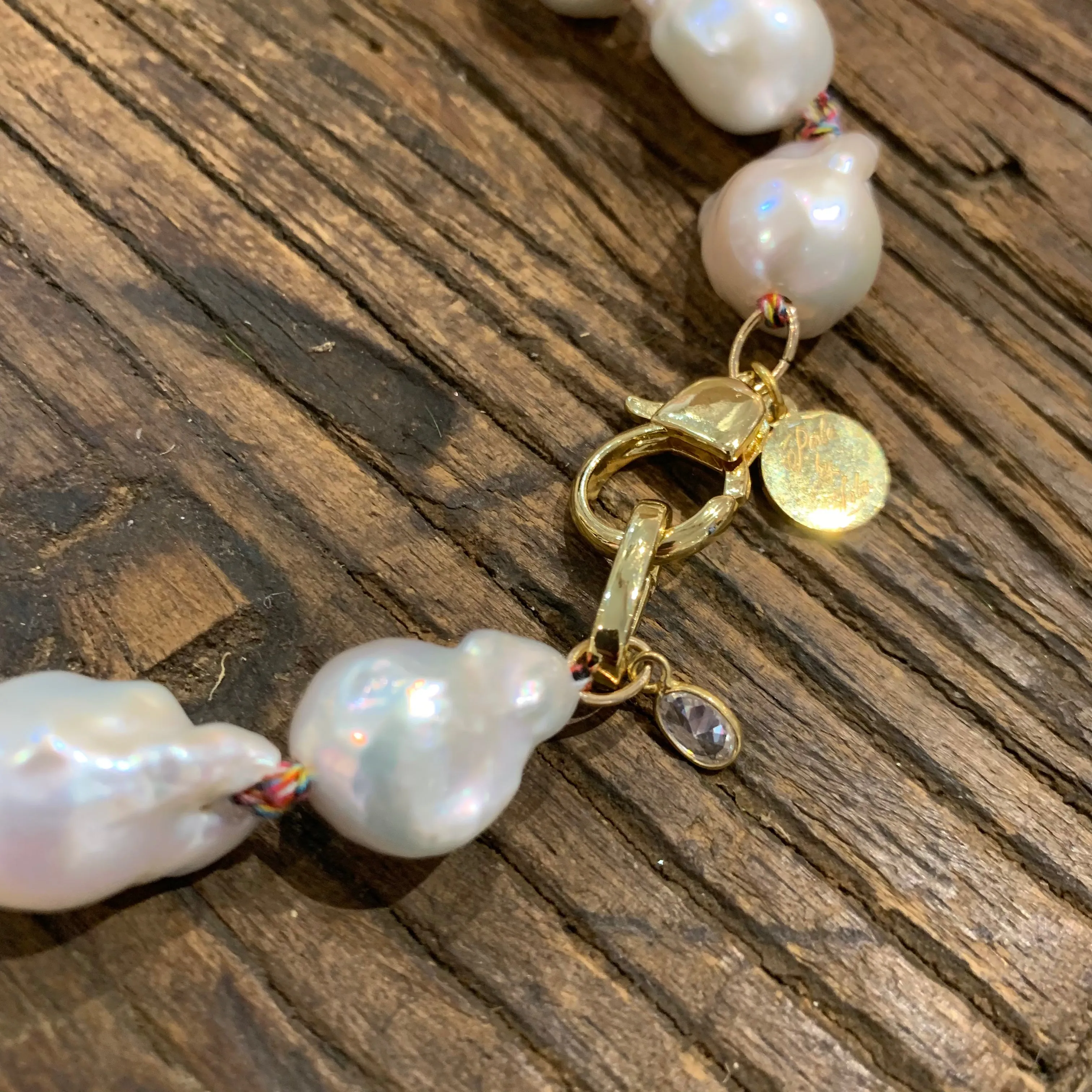 Baroque Pearls on Colorful Thread Choker | 15.5"