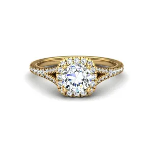 Basilia Engagement Ring – Split Shank Halo Design