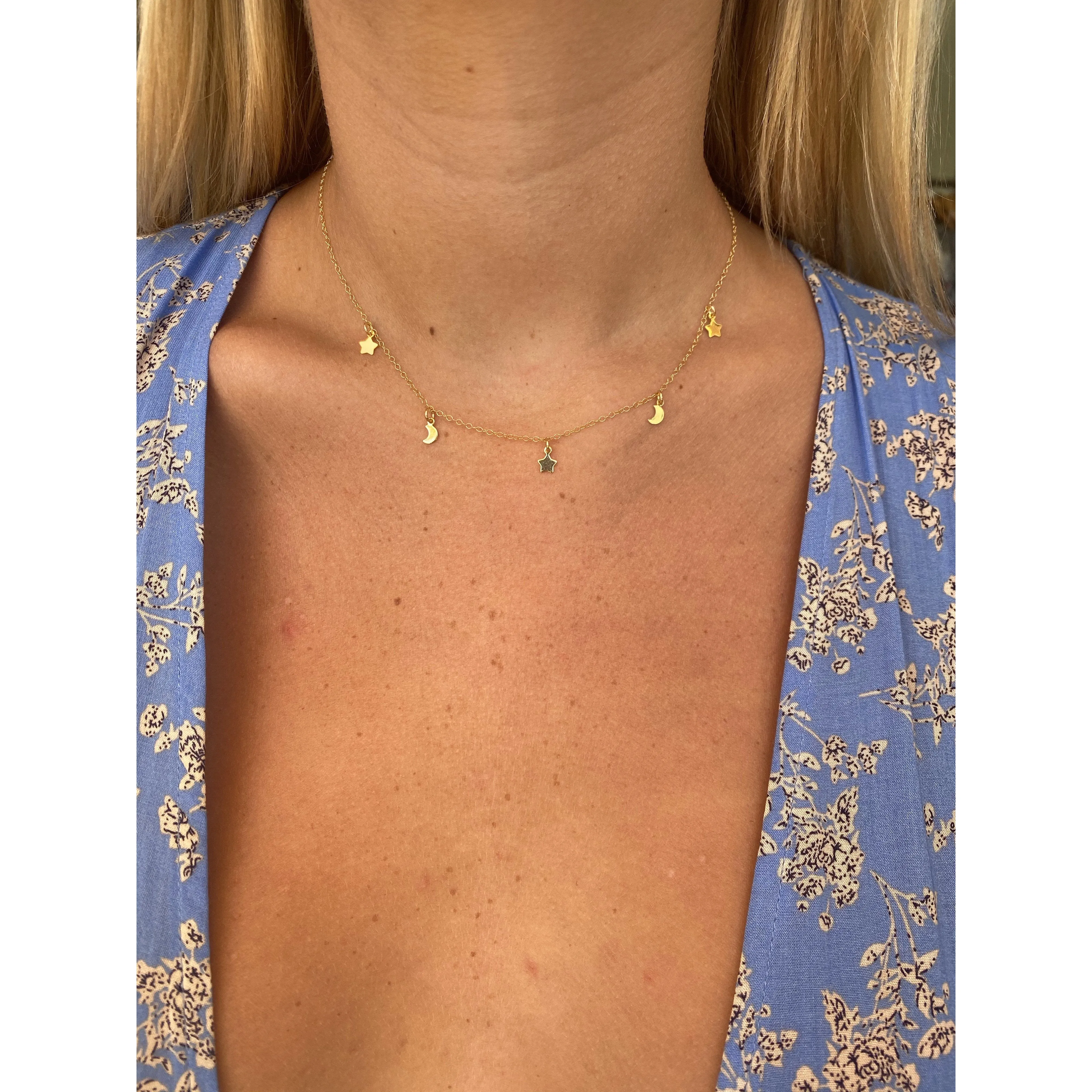 Beachybeads Moon Star Necklace
