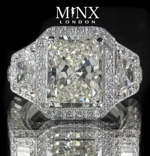 Big Diamond Ring | Womens Big Diamond Ring | Womens Engagement Ring | Asscher Rings | Womens Wedding Ring | Womens Big Rings | Silver Ring